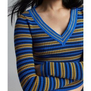 BDG Blue and Yellow Striped Sweater